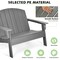 Costway Patio Adirondack Chair Loveseat Bench HDPE Weather Resistant Deck Grey
